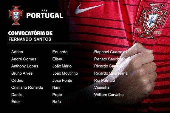 葡萄牙23人大名单